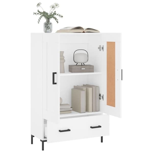 vidaXL skab 69,5x31x115 cm konstrueret træ hvid
