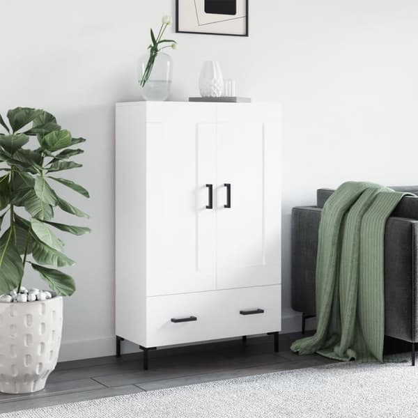 vidaXL skab 69,5x31x115 cm konstrueret træ hvid