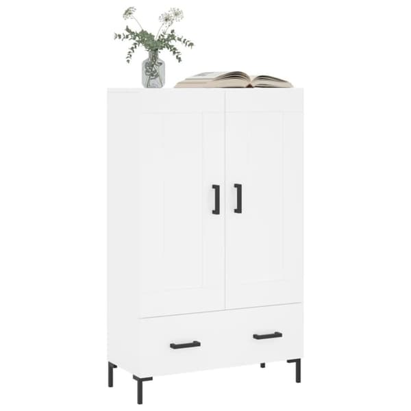 vidaXL skab 69,5x31x115 cm konstrueret træ hvid