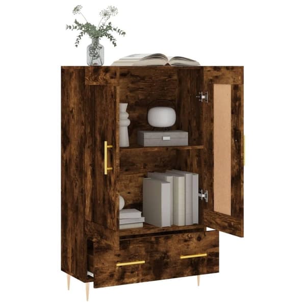vidaXL skab 69,5x31x115 cm konstrueret træ røget sonoma-eg