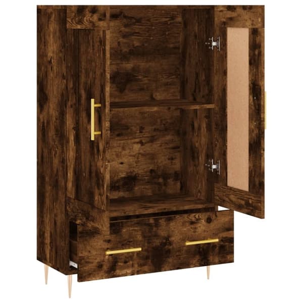 vidaXL skab 69,5x31x115 cm konstrueret træ røget sonoma-eg