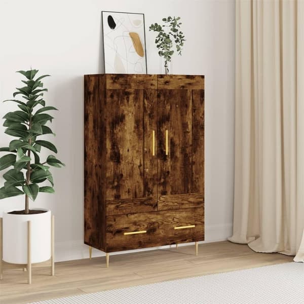 vidaXL skab 69,5x31x115 cm konstrueret træ røget sonoma-eg