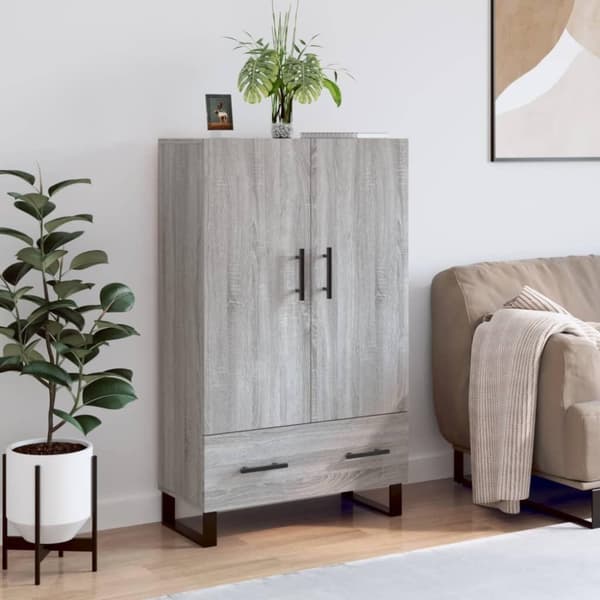 vidaXL skab 69,5x31x115 cm konstrueret træ grå sonoma-eg