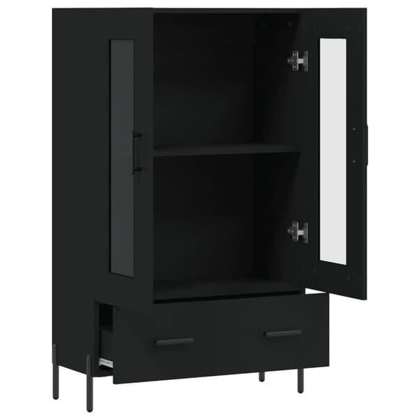 vidaXL Highboard svart 69,5x31x115 cm konstruert tre
