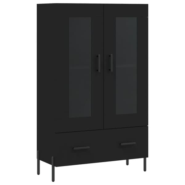 vidaXL Highboard svart 69,5x31x115 cm konstruert tre