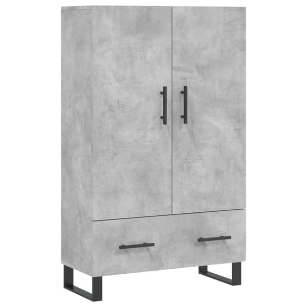 vidaXL Highboard betonggrå 69,5x31x115 cm konstruert tre