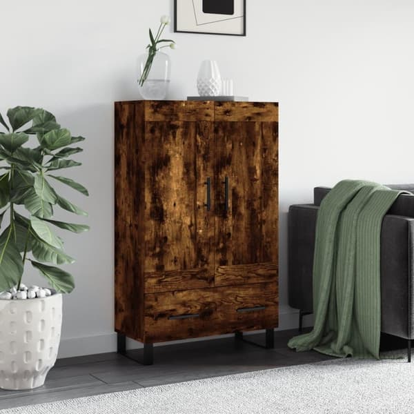 vidaXL skab 69,5x31x115 cm konstrueret træ røget sonoma-eg