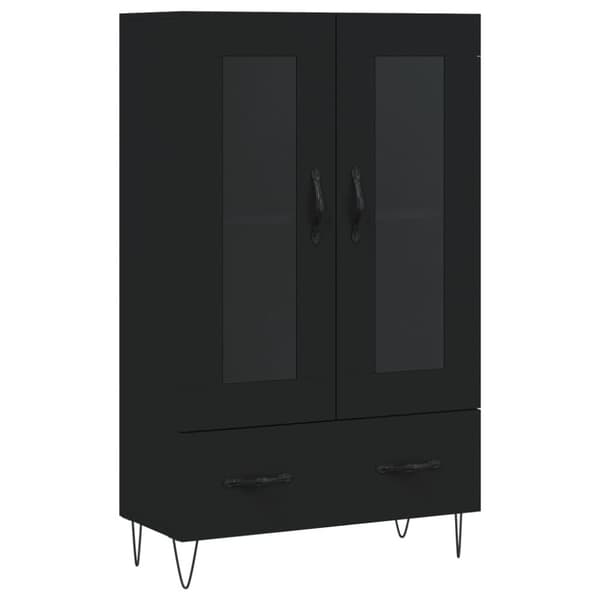 vidaXL Kaappi musta 69,5x31x115 cm tekninen puu