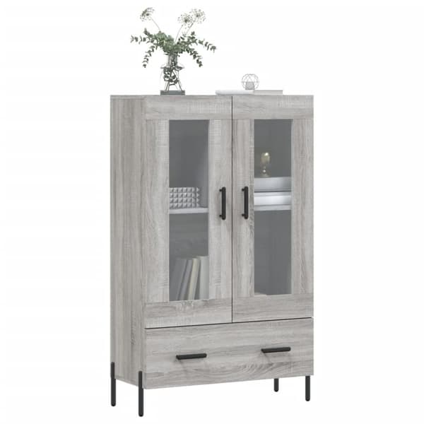 vidaXL Highboard grå sonoma 69,5x31x115 cm konstruert tre