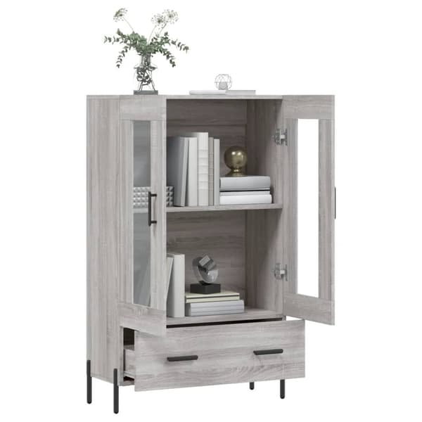 vidaXL Highboard grå sonoma 69,5x31x115 cm konstruert tre