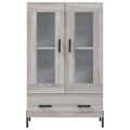 Miniatyrbilde 6 av 11: vidaXL Highboard grå sonoma 69,5x31x115 cm konstruert tre