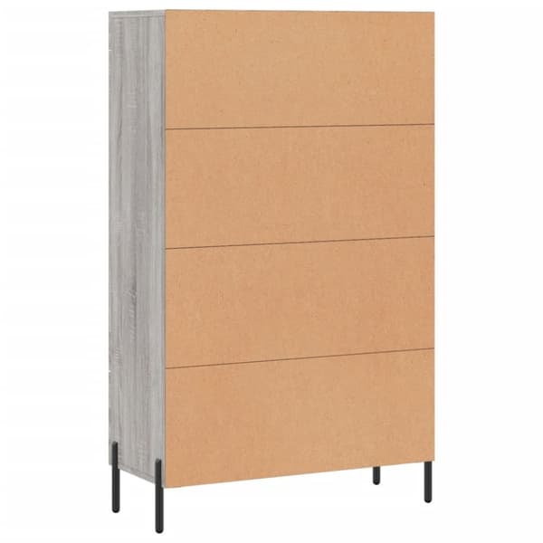 vidaXL Highboard grå sonoma 69,5x31x115 cm konstruert tre
