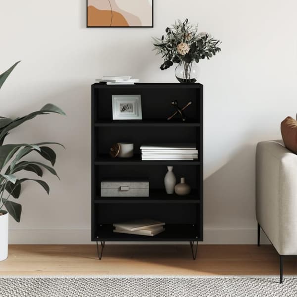 vidaXL skab 57x35x90 cm konstrueret træ sort