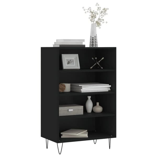 vidaXL Högskåp svart 57x35x90 cm konstruerat trä