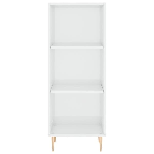 vidaXL Skjenk høyglans hvit 34,5x32,5x90 cm konstruert tre