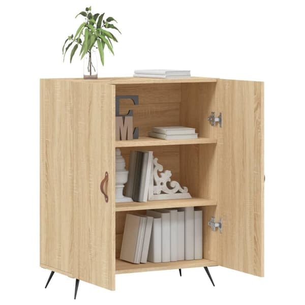 vidaXL Skjenk sonoma eik 69,5x34x90 cm konstruert tre