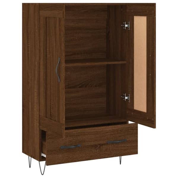 vidaXL skab 69,5x31x115 cm konstrueret træ brun sonoma-eg