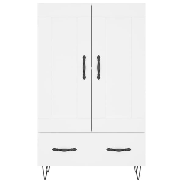 vidaXL Högskåp vit 69,5x31x115 cm konstruerat trä