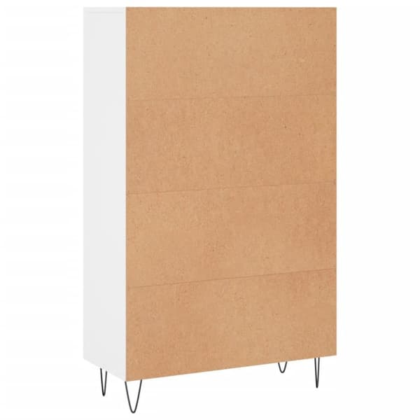 vidaXL Högskåp vit 69,5x31x115 cm konstruerat trä