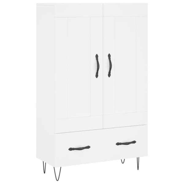 vidaXL Högskåp vit 69,5x31x115 cm konstruerat trä