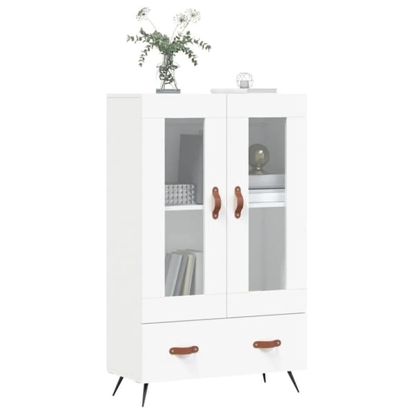 vidaXL Highboard hvit 69,5x31x115 cm konstruert tre