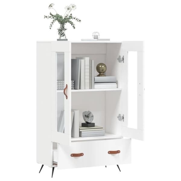 vidaXL skab 69,5x31x115 cm konstrueret træ hvid