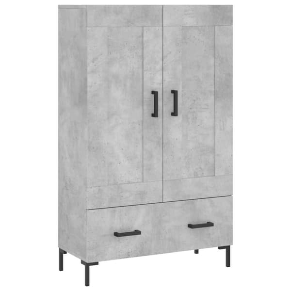 vidaXL Highboard betonggrå 69,5x31x115 cm konstruert tre