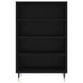 Miniatyrbilde 3 av 10: vidaXL Highboard svart 57x35x90 cm konstruert tre