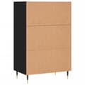Miniatyrbilde 5 av 10: vidaXL Highboard svart 57x35x90 cm konstruert tre