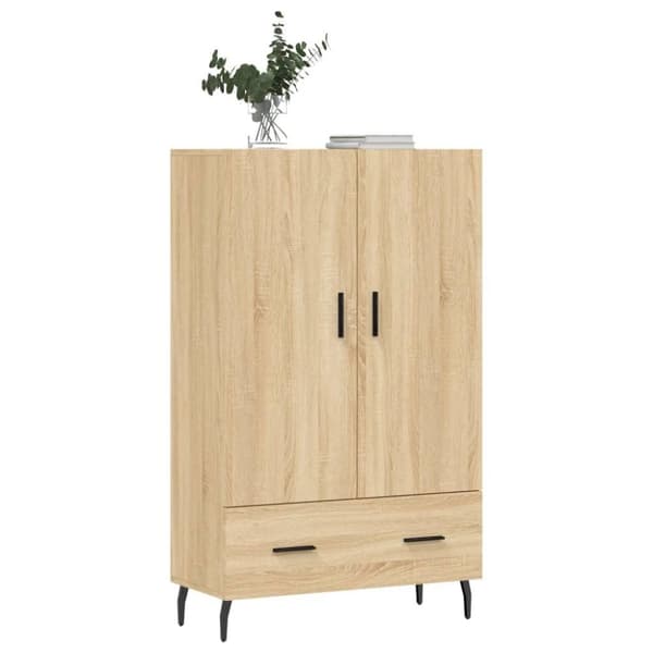 vidaXL Högskåp sonoma-ek 69,5x31x115 cm konstruerat trä