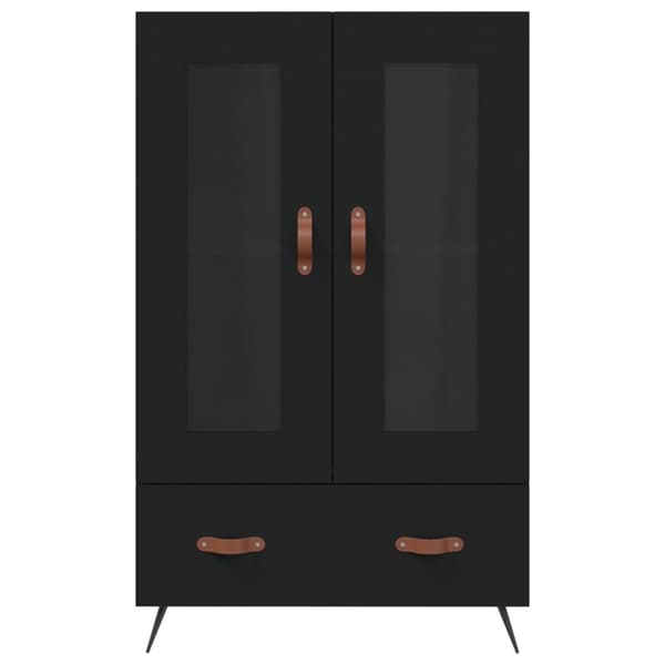 vidaXL skab 69,5x31x115 cm konstrueret træ sort