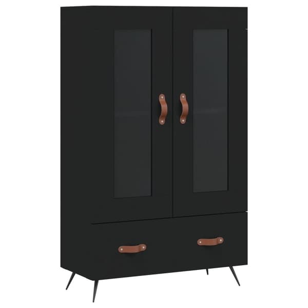 vidaXL Högskåp svart 69,5x31x115 cm konstruerat trä