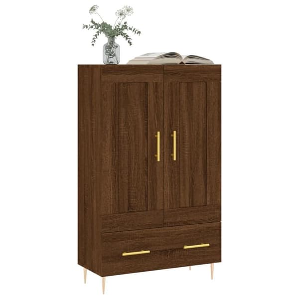 vidaXL Highboard brun eik 69,5x31x115 cm konstruert tre