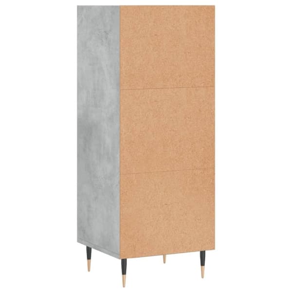 vidaXL Skänk betonggrå 34,5x32,5x90 cm konstruerat trä