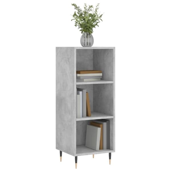 vidaXL Skänk betonggrå 34,5x32,5x90 cm konstruerat trä
