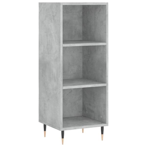 vidaXL Skänk betonggrå 34,5x32,5x90 cm konstruerat trä