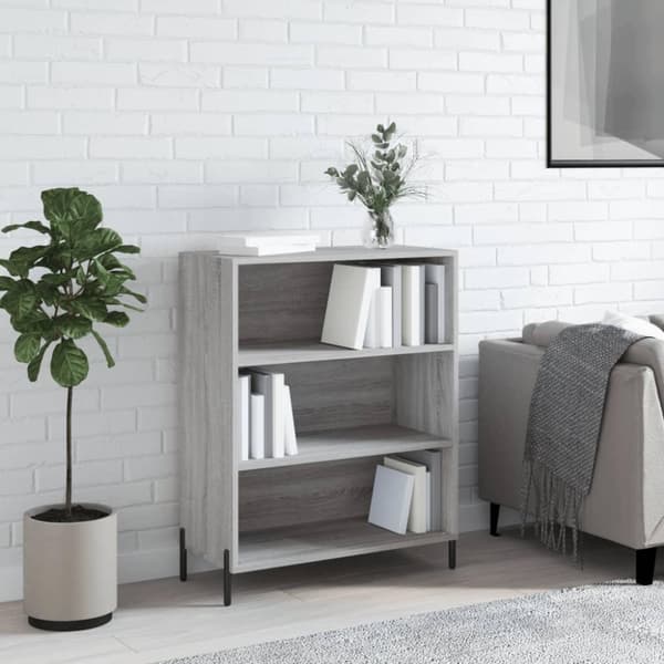 vidaXL skab 69,5x32,5x90 cm konstrueret træ grå sonoma-eg