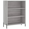Miniatyrbilde 1 av 10: vidaXL Hylle grå sonoma 69,5x32,5x90 cm konstruert tre