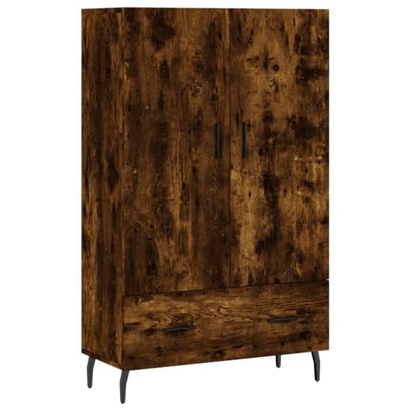 vidaXL Highboard røkt eik 69,5x31x115 cm konstruert tre