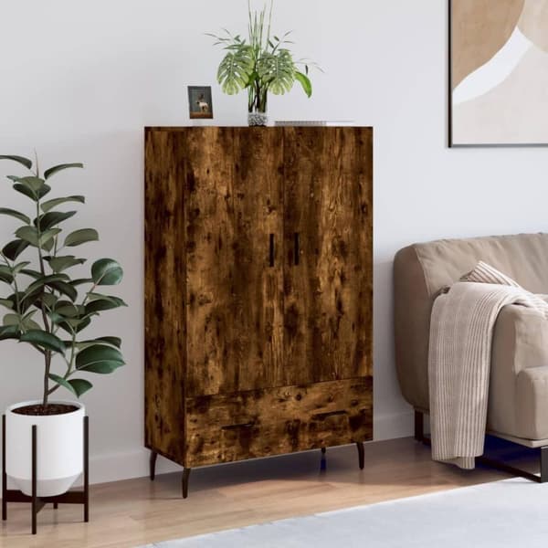 vidaXL skab 69,5x31x115 cm konstrueret træ røget sonoma-eg