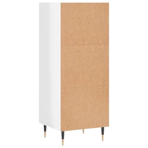 vidaXL skænk 34,5x32,5x90 cm konstrueret træ hvid højglans