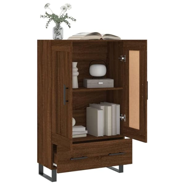 vidaXL skab 69,5x31x115 cm konstrueret træ brun sonoma-eg