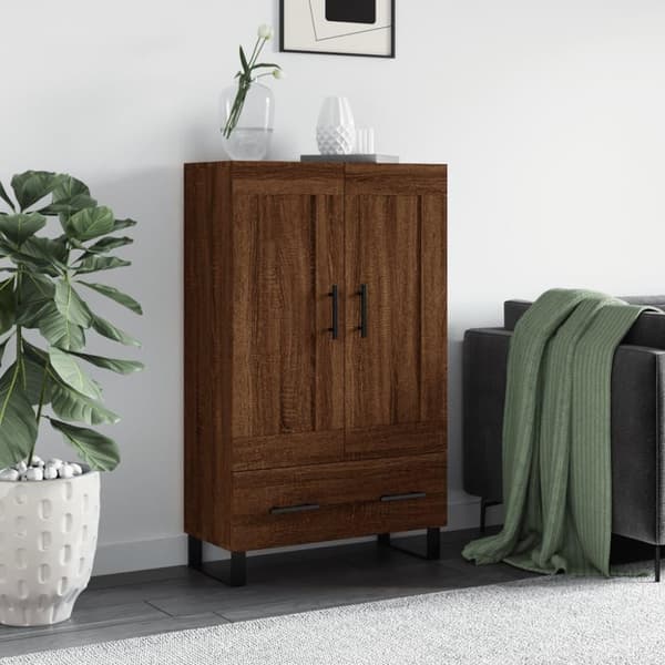 vidaXL skab 69,5x31x115 cm konstrueret træ brun sonoma-eg