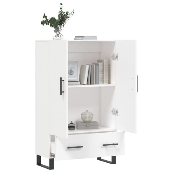 vidaXL skab 69,5x31x115 cm konstrueret træ hvid