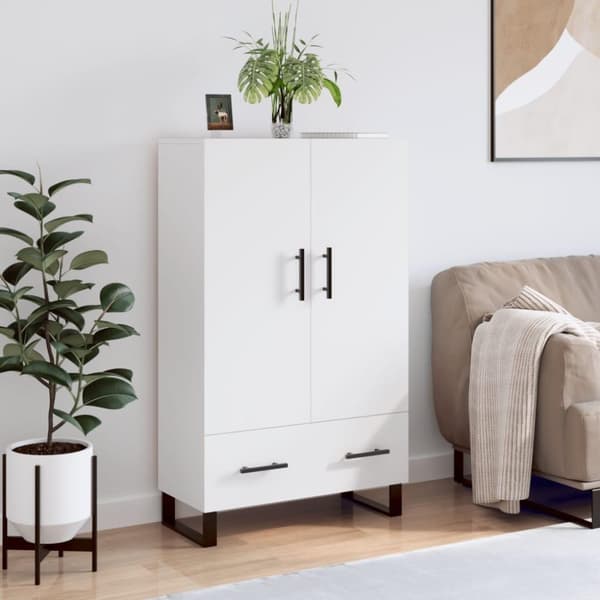 vidaXL skab 69,5x31x115 cm konstrueret træ hvid