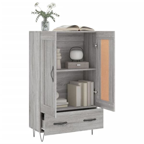 vidaXL skab 69,5x31x115 cm konstrueret træ grå sonoma-eg