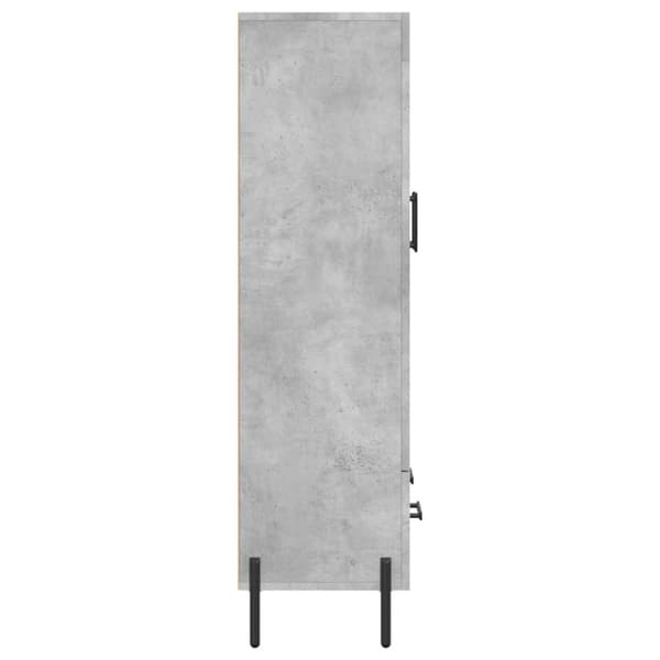 vidaXL Högskåp betonggrå 69,5x31x115 cm konstruerat trä