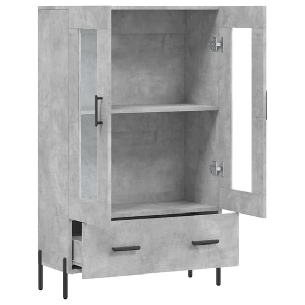 vidaXL skab 69,5x31x115 cm konstrueret træ betongrå