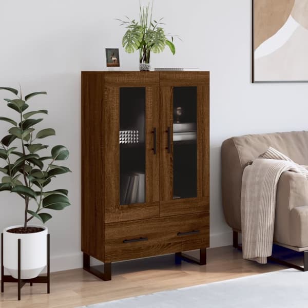vidaXL skab 69,5x31x115 cm konstrueret træ brun sonoma-eg