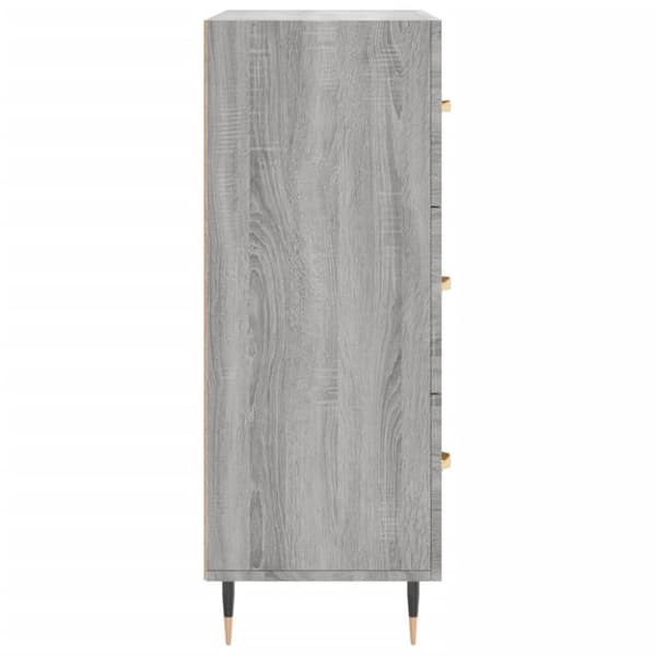 vidaXL skænk 69,5x34x90 cm konstrueret træ grå sonoma-eg
